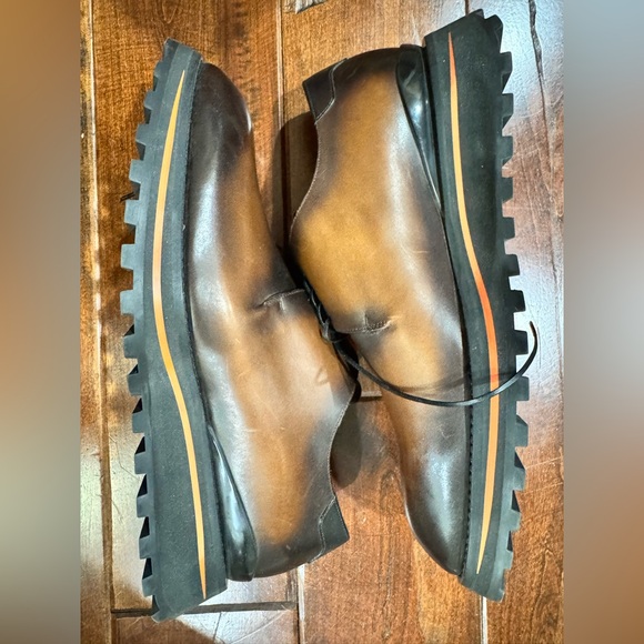 Louis Vuitton Brown Leather Lace Up Derby Shoes Size 7.5 - Picture 13 of 16